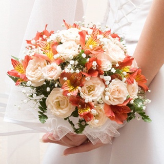 Tay Cầm Cắm Hoa Bó Tròn, Xốp Cắm Hoa Cưới Cô Dâu