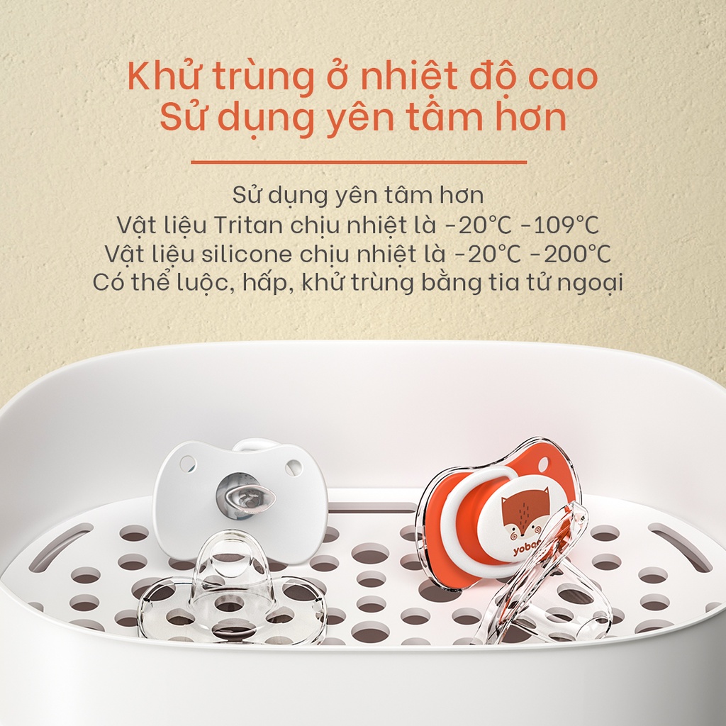 Mô tả Bộ 2 ti giả cho bé Yoboo YB-0038 chất liệu silicone mềm mại mô phỏng ti mẹ - Hàng chính hãng - 7