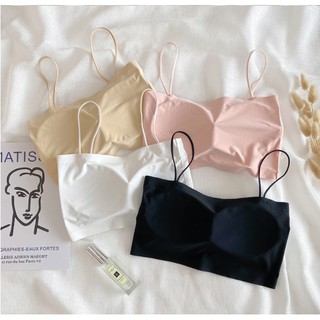 Áo bra nữ su đệm mỏng co giãn tốt, mặc rất mịn và êm freesize, form ngực duới 82cm King Shop B-8881
