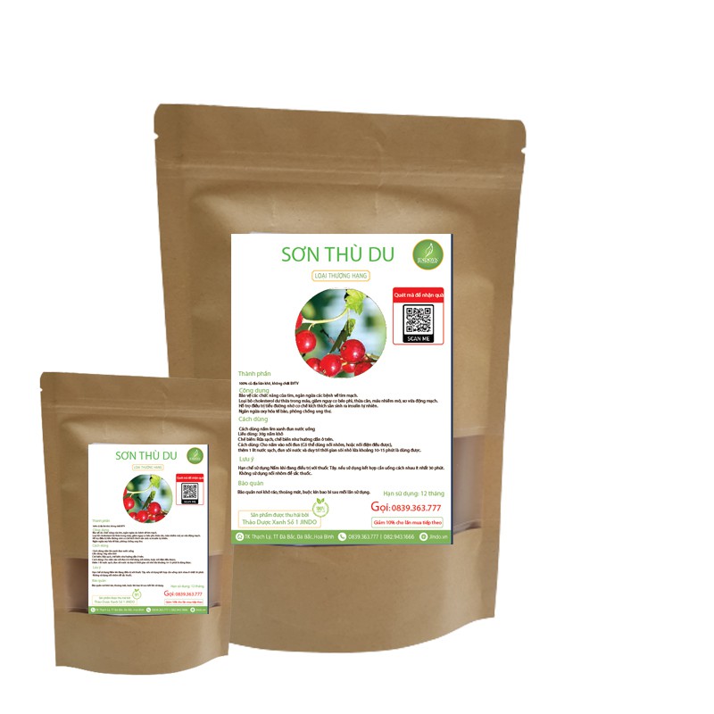 Sơn thù du khô thượng hạng JINDO 1kg