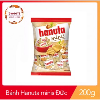 Bánh xốp kẹp socola hạt dẻ Hanuta minis Đức 200g