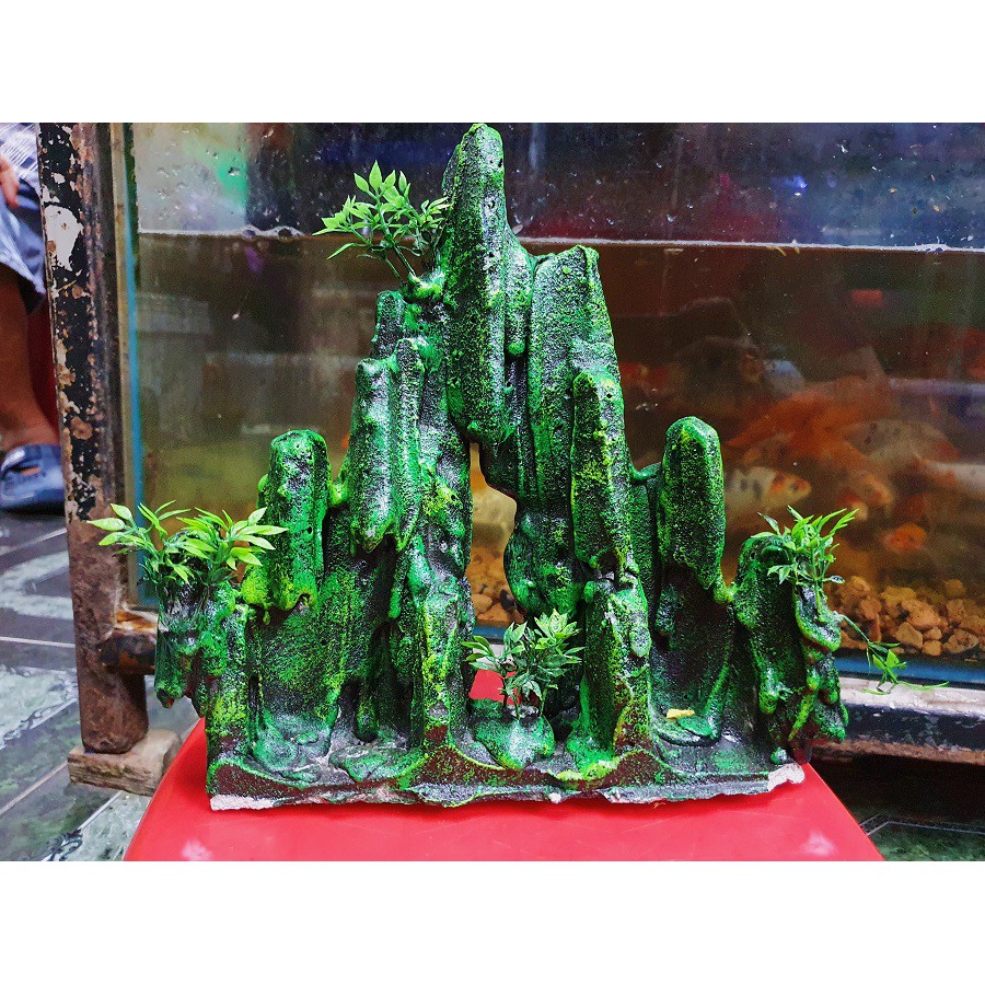THÁC TRANG TRÍ HỒ CÁ NON BỘ 22X4X22CM (MÀU NGẪU NHIÊN)