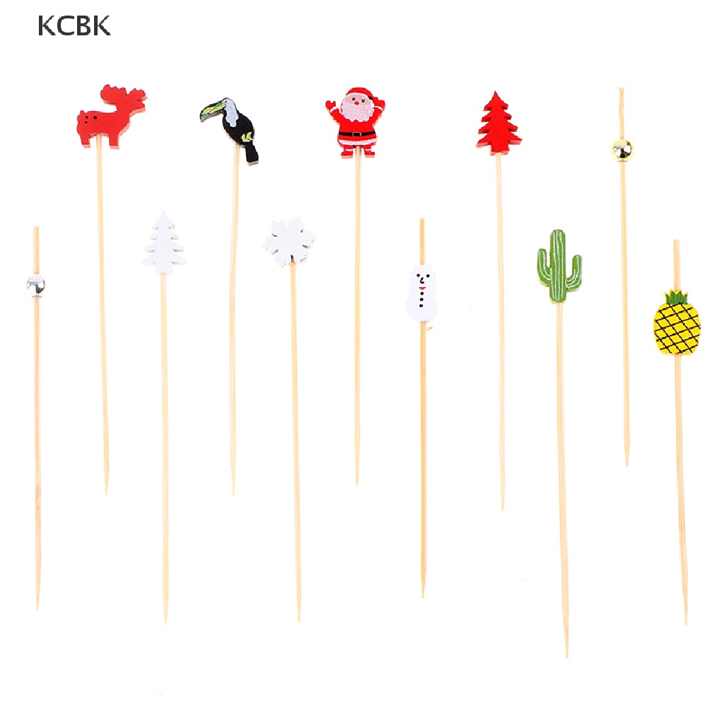 Que xiên bằng tre cắm trang trí tiệc tùng đồ uống 12 cm
