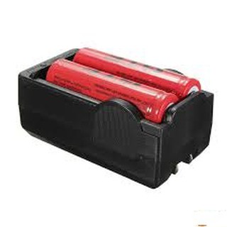 Bộ sạc đôi 2 viên pin lion 18650 dùng cho đèn pin, quạt sạc,điều khiển.....