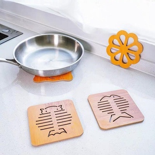 COMBO 2 Miếng Lót Nồi Bát Đĩa Bằng Gỗ Sang Chảnh 14,5cm - 88036