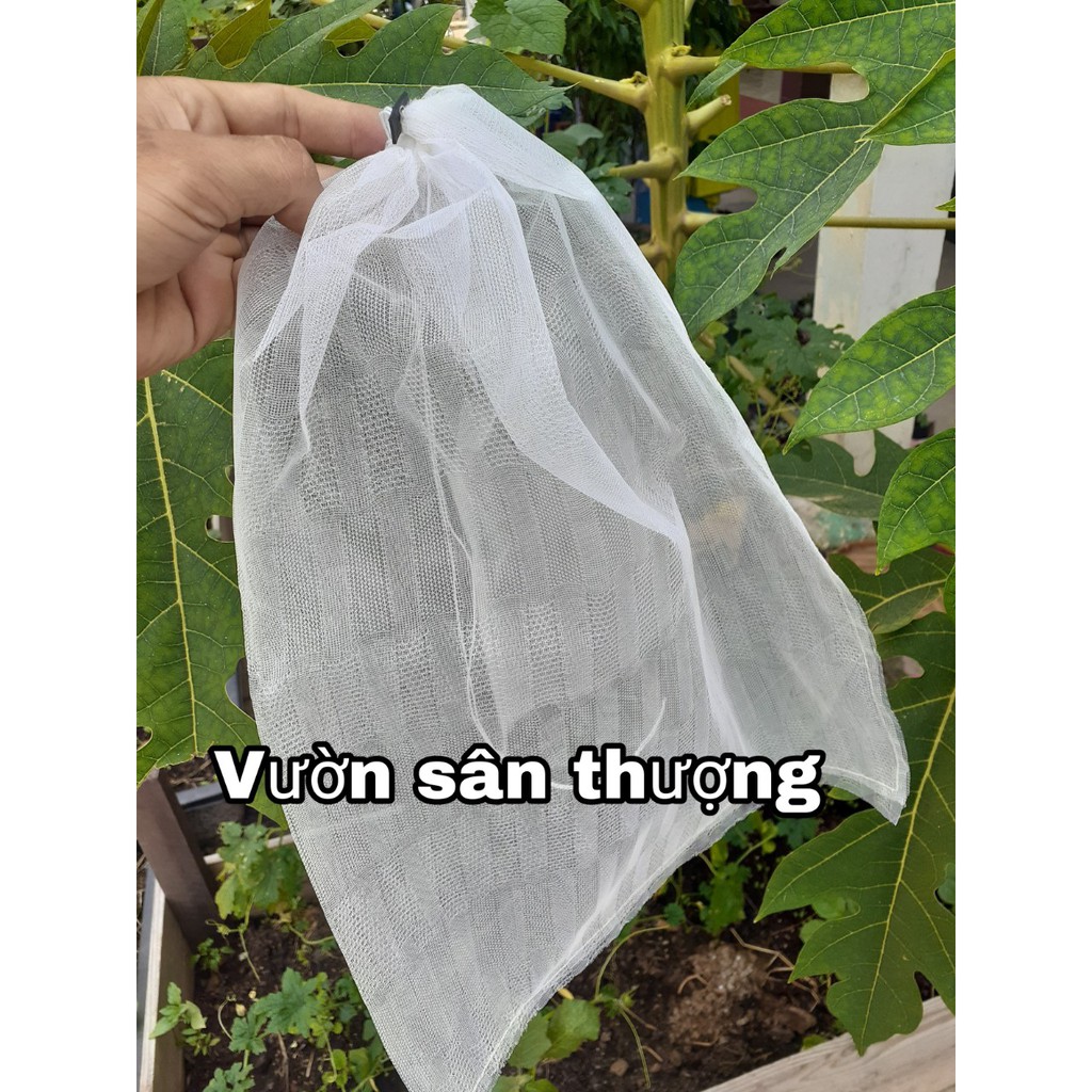 [ 5 Cái] Túi Bao Trái, Hoa Qủa Tránh Côn Trùng Lỗ Nhỏ Thoáng 30* 35 cm Phù Hợp Hầu Hết Các Loại Từ Bưởi, Khổ Qua,..,