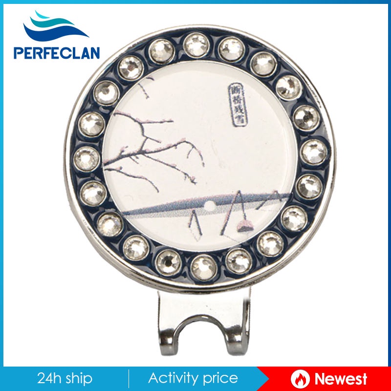 [Perfeclan] Hợp kim kẽm Golf Ball Markers Hat Clip Chống gỉ Putt Sign