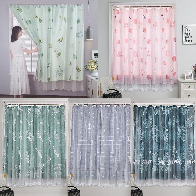 Rèm cửa sổ có móc treo kèm quai dán dễ lắp đặt trang trí đẹp mắt