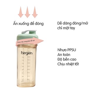 Bình uống nước Hegen 330ml cao cấp (chính hãng)