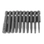 Bộ 10 mũi khoan lục giác từ tính s2 1 / 4 inch 50mm