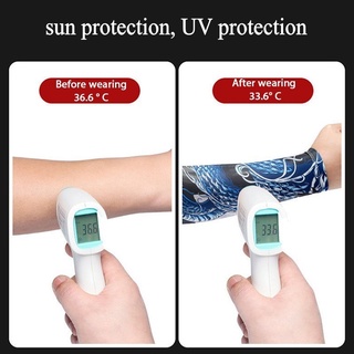 1 Cặp Găng Tay Dài Bằng Vải Lạnh Chống Nắng Tia UV Cho Hoạt Động Ngoài Trời