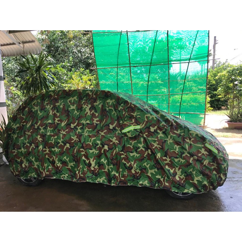 [Vải Bạt Siêu Dày 3 Lớp - Siều Bền] Bạt Phủ Toàn Xe Ô Tô Màu Rằn Di - Quân Đội