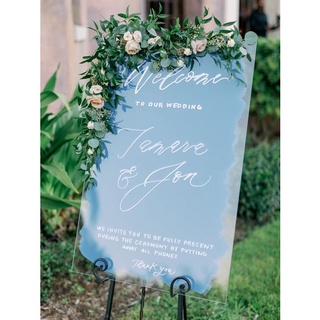 [Bảng Mica Cao Cấp ] Bảng Cổng Cưới,Bảng Welcome Mica Trang Trí Đám Cưới Nhiều Màu Sắc| THAO WEDDING Guestbook Mẫu 0821