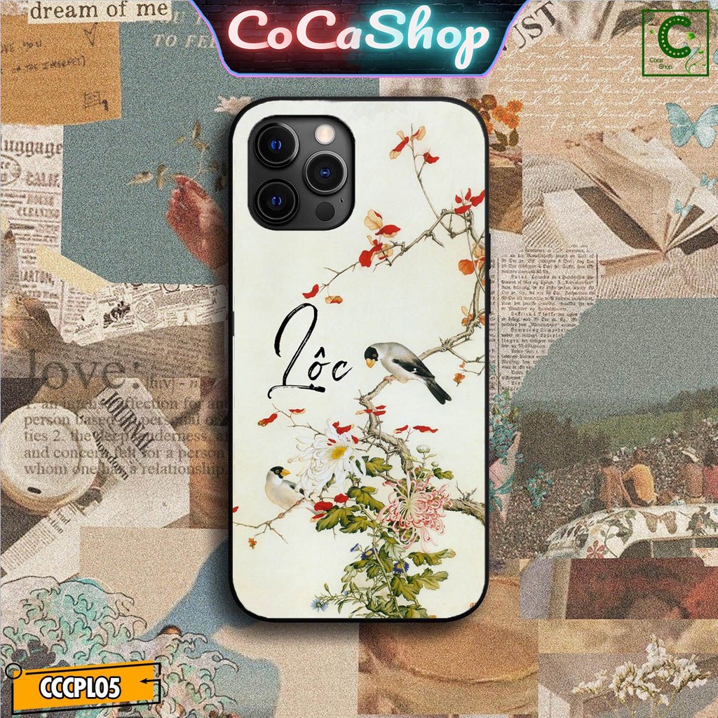 Ốp lưng iphone mặt kính in hình siêu bền - Cành hoa trồi lộc - 6/6plus/6s/6splus/7/7plus/8/8plus/x/.....