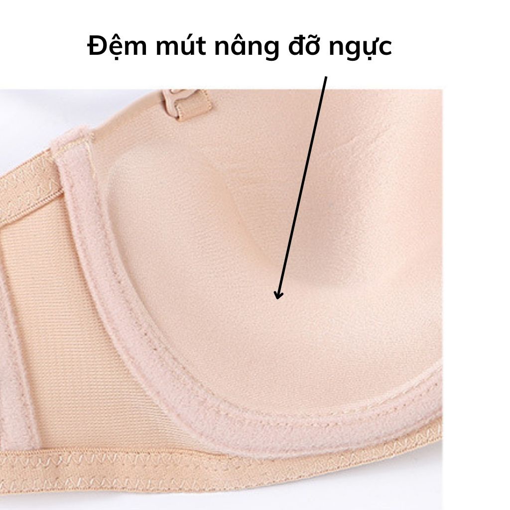 Áo ngực nữ đúc su thun lạnh có gọng đệm mút dày không dây mặc cúp ngực nâng ngực sexy LANIXA A2025