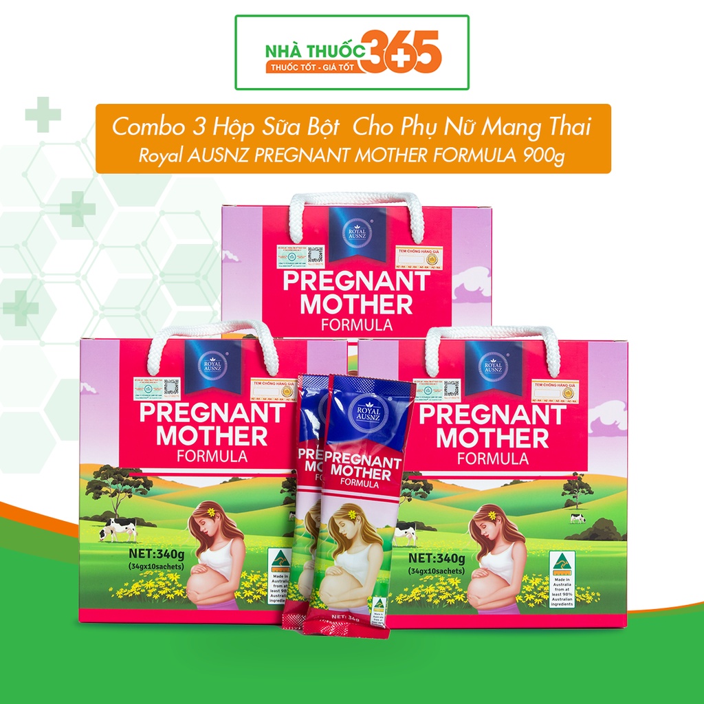 Combo 3 Hộp Sữa Bột Hoàng Gia Royal Ausnz Pregnant Mother Formula Dành Cho Phụ Nữ Mang Thai Hộp