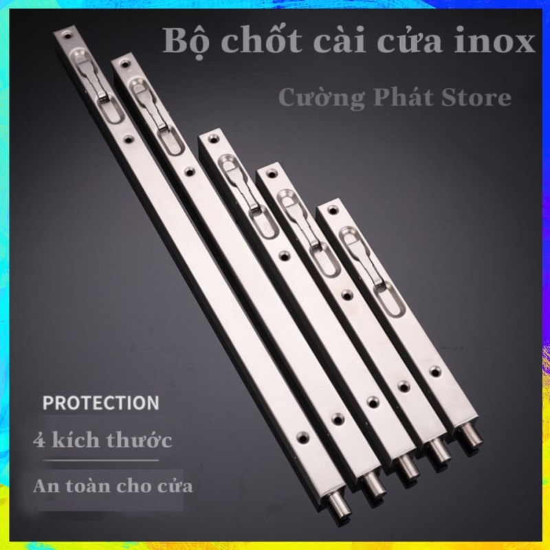 Chốt âm inox cửa gỗ dạng vuông khoá chốt bật ( Không lắp cho Nhôm ...