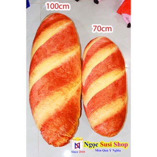 [HÀNG CAO CẤP 100% GÒN] GẤU BÔNG BÁNH MÌ 3D SIÊU MỊN SIZE 70CM SIÊU ĐẸP ÔM NGỦ - THÚ BÔNG BÁNH MÌ