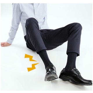 Tất vớ nam cổ cao công sở họa tiết sọc dọc phong cách Âu Mỹ Broobelt chất cotton spirit cao cấp