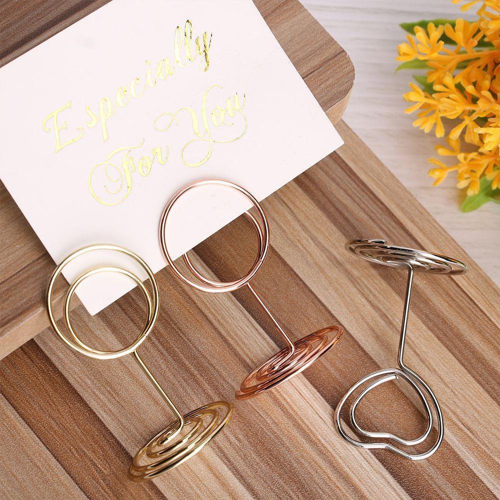 YOFFOR 1 Chiếc Nơi Thẻ Để Bàn Trang Trí Lãng Mạn Thời Trang Thẻ Hình Ảnh Hiển Thị Đứng Đồ Cưới Kẹp Tiệc Đứng