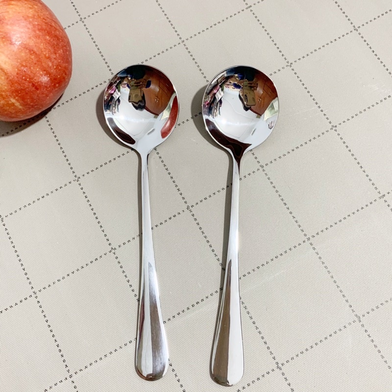 Muỗng ăn cơm inox bầu cán dài (17.5*4.5cm)