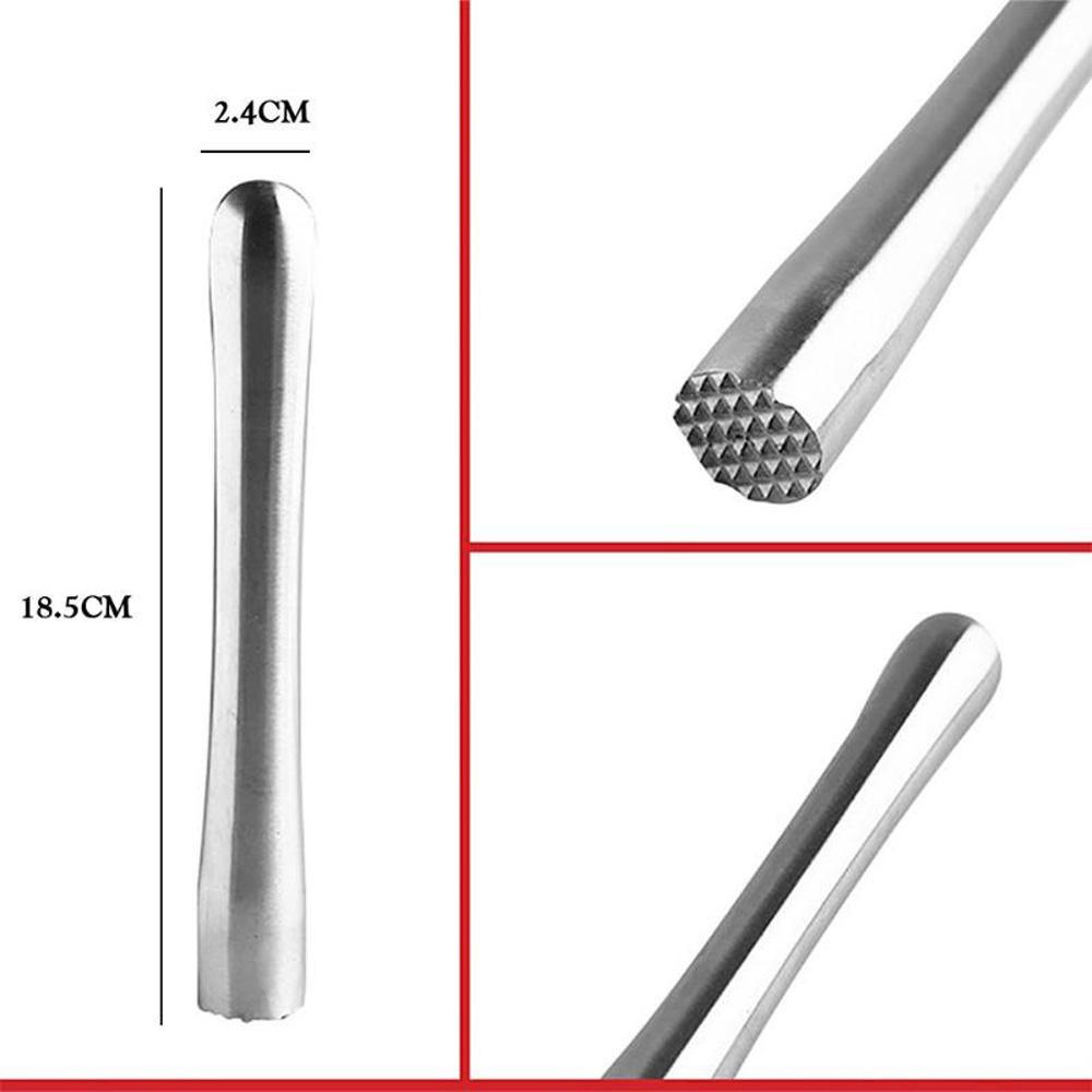 FUHUIOT Cocktail Muddler DIY Thép không gỉ Máy nghiền đá Barware Công cụ thanh nghiền