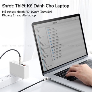 Cáp Sạc Nhanh 100W Baseus Cafule Metal USB-C to USB-C Bọc Dù cho iPhone
