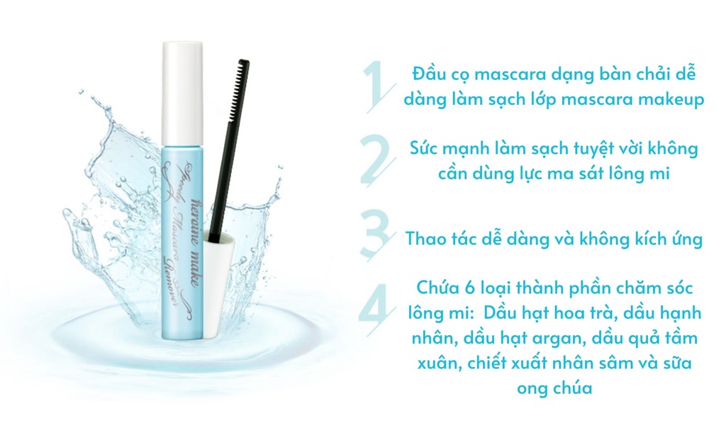 Mô tả Mascara Tẩy Trang Kissme Heroine Make Speedy Mascara Remover 6.6ml Không Kích Ứng - 4