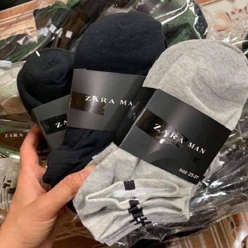 [COMBO] Tất Vớ Zara Trơn Cổ Ngắn Thời Trang- Vớ Nam, Nữ Cao Cấp Basic Cotton 100% Co Giãn Thấm Tốt Nhập Khẩu Chính Hãng#