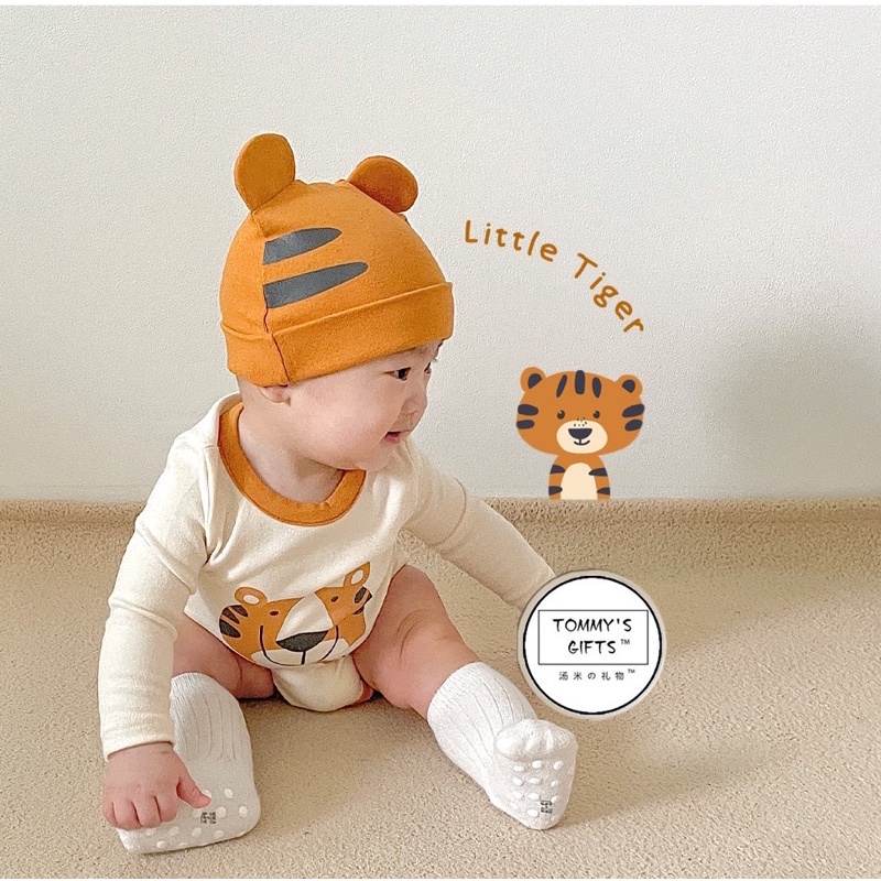 [ HÀNG SẴN] Body chip tiểu hổ dài tay kèm mũ cho bé