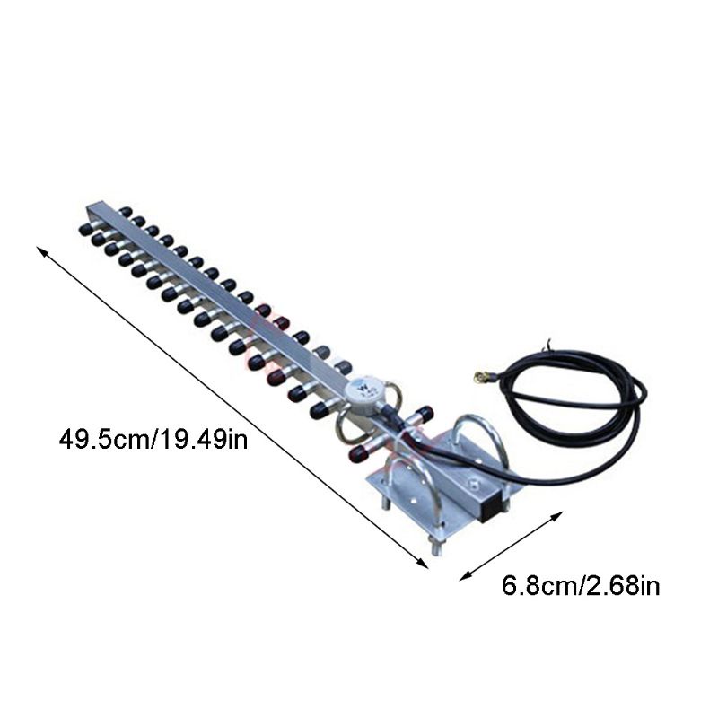 VIC 2 4G 25dBi Ăng Ten 2400-2500 MHz Ăng Ten Yagi Ngoài Trời RP-SMA Nam Cho Bộ Định Tuyến Tăng Cường Khuếch Đại Modem Accs