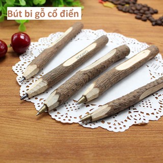Bút bi gỗ bút chì gỗ phong cách vintage - 13cm đến 16cm