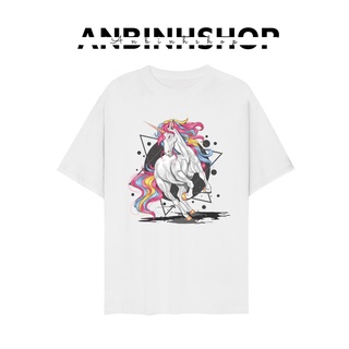 Áo phông unisex ,Áo thun Cotton65, 🍀 [FREESHIP]🍀, Áo phông nam , áo thun unisex - Áo phông Ngựa 1 Sừng