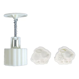 Cc 50g Bunny Cookie Cutter Tem Bánh Trung Thu Khuôn Bấm Tay Giữa Mùa Thu Lễ Hội DIY Trang Trí Đậu Xanh Khuôn Nướng Để