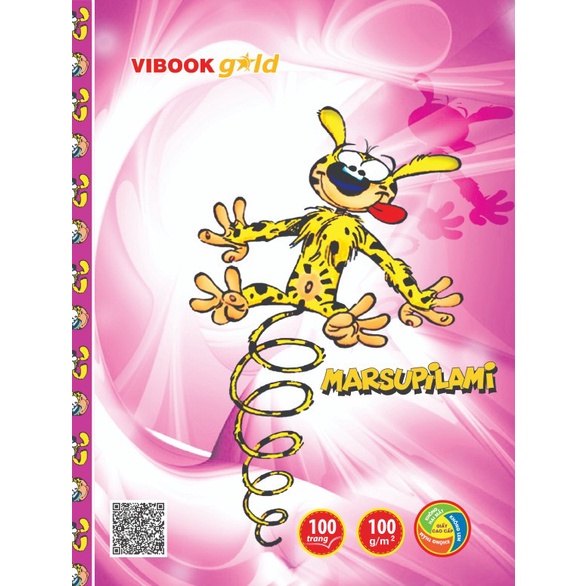 Tập học sinh Vibook – Bìa Marsupilami 100 trang định lượng giấy 100gsm ...