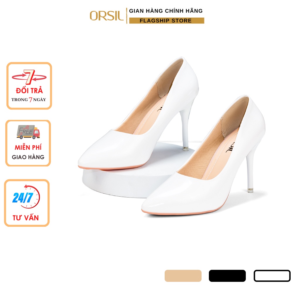 Giày nữ mũi nhọn cao gót 9P thời trang cao cấp ORSIL mã 9T-TA 3 màu