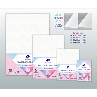 Giấy vẽ Paul Rubens – 50% cotton 🌸 đặc điểm 2 mặt là 2 loại vân hot + cold