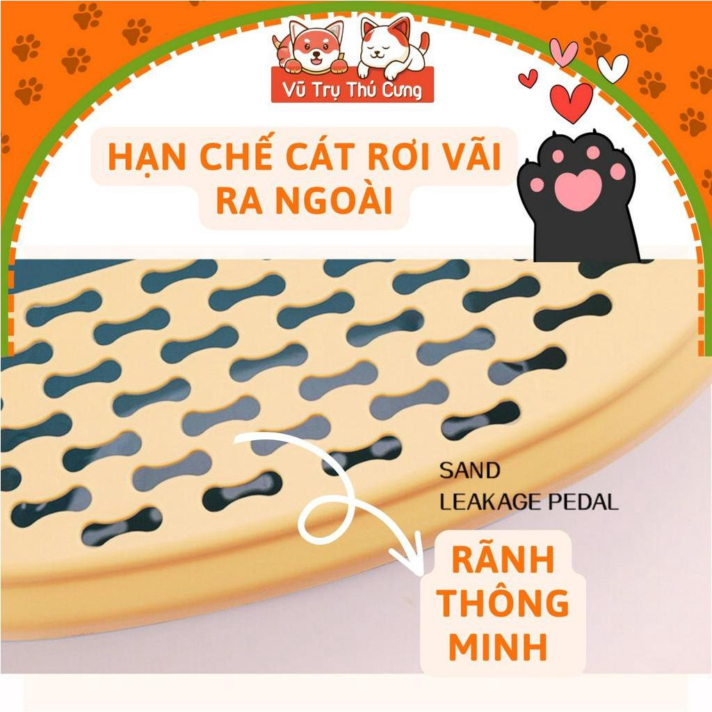 Khay Đựng Cát Mèo Thành Cao Chống Văng Cát (Họa tiết con Vịt)