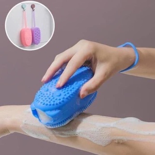 Bông tắm Silicon 2 mặt tạo bọt, tẩy da chết hình chuột cute