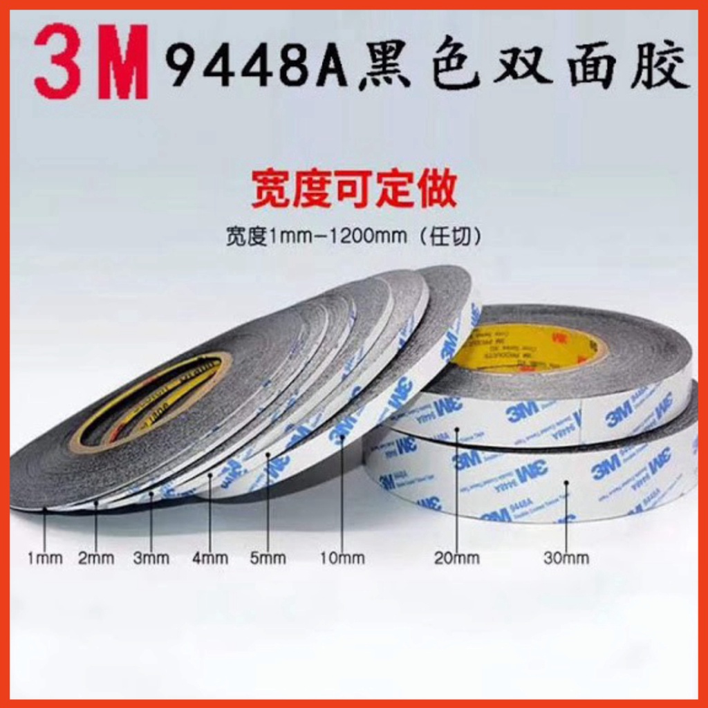 Băng dính 2 mặt 9448a 10MM dài 50m dán cố định linh kiện, ron, khung, màn hình, lưng điện thoại