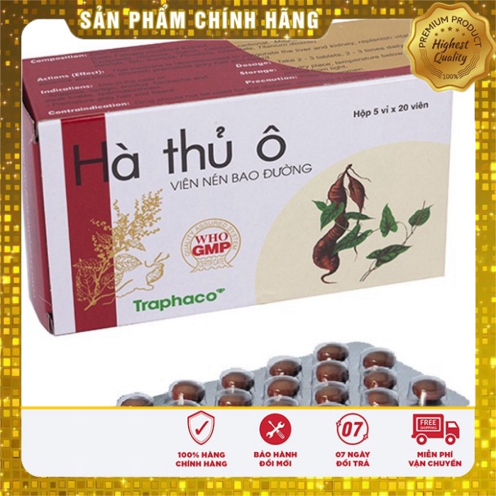 Thuốc trị tóc bạc sớm Hà Thủ Ô Traphaco