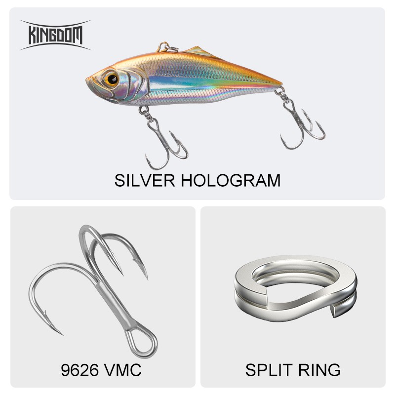 Ảnh Mồi Câu Cá Kingdom 5504 Cứng Dạng VIB Chìm Có 6 Màu Tùy Chọn 75mm 21.5g/27.2g 60mm 10.9g/14.3g 2