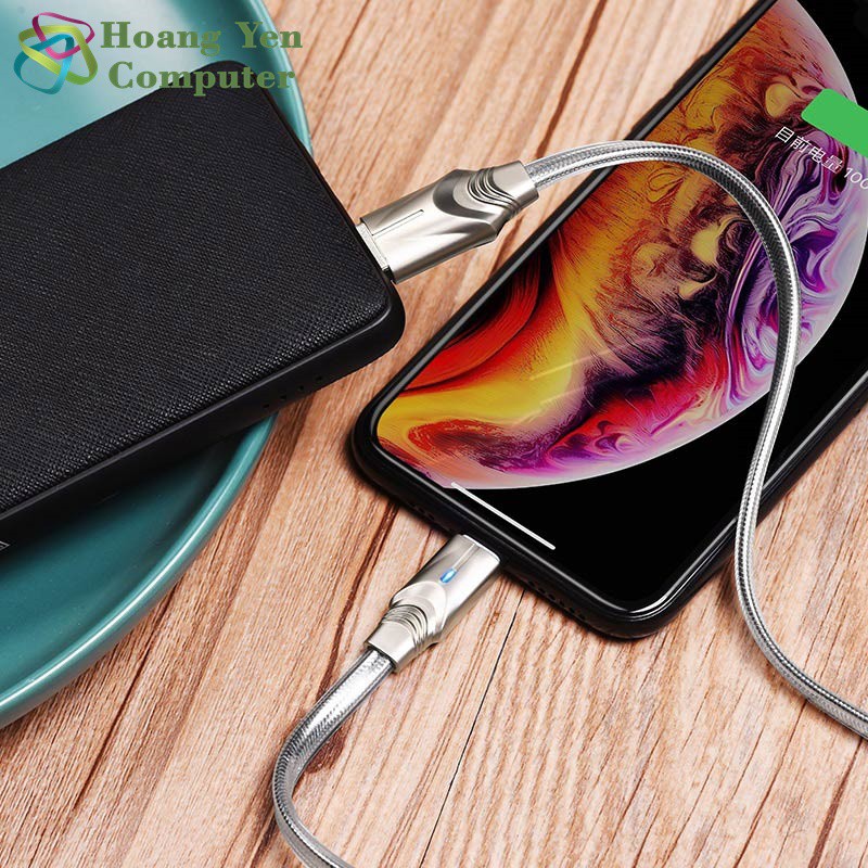 Cáp Sạc IPHONE Borofone BU12 Dài 1.2M Chống Đứt Đèn Led - BH 3 tháng 1 đổi 1 (MÀU NGẪU NHIÊN) - Hoàng Yến Computer