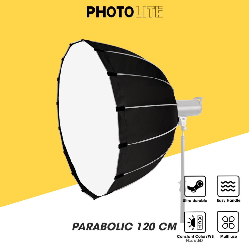 Softbox parabolic 120 cm Photolite PA188 thao tác nhanh làm mềm ánh ...