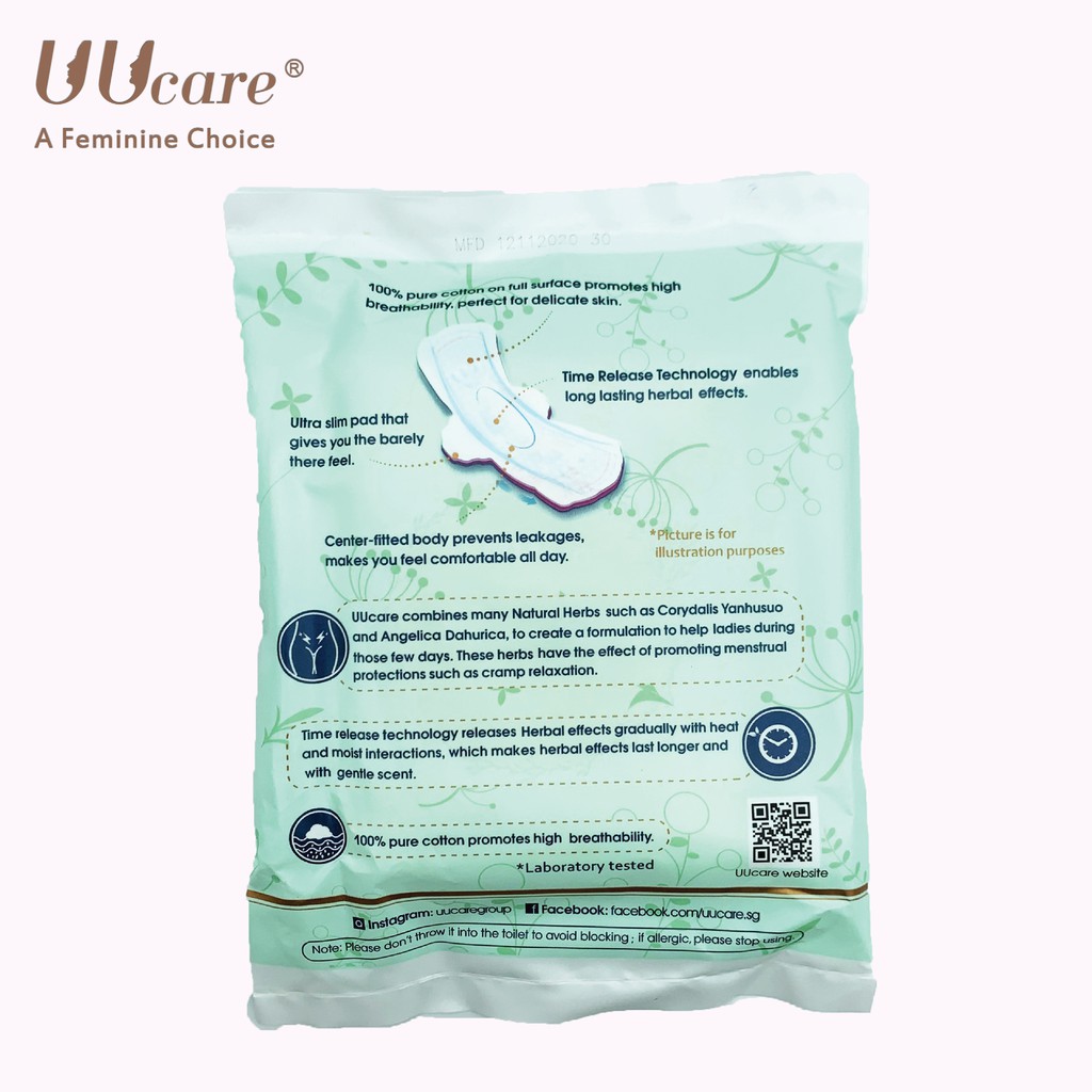 Ảnh Băng vệ sinh Thảo dược UUcare Herbal (2 Miếng dùng thử) 3