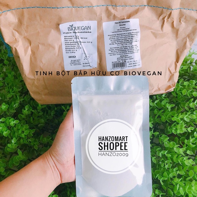 Tinh Bột Bắp Hữu Cơ Biovegan Đức, Làm Bánh, Xúc Xích, Tạo Độ Sệt - mềm món ăn - hanzo2009