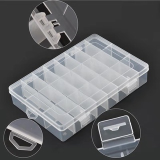 Hộp nhựa 10, 15, 24 ngăn đựng hạt xâu vòng, phụ kiện, trang sức