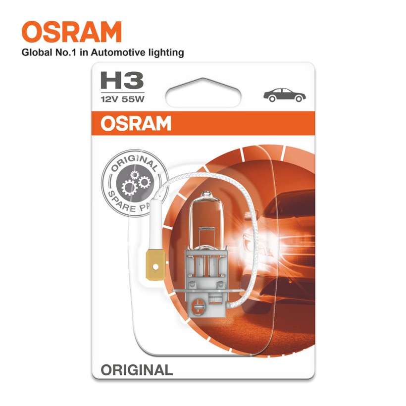Bóng Đèn Halogen OSRAM Original Dùng Cho Xe Oto Xe Hơi Chân H3 12V 55W 64151-01B - 3200K 1450LM