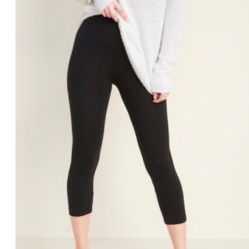 Quần legging nữ cotton oldnavy cạp cao dáng lỡ