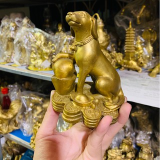 Tượng Chó Bệ Tiền Bằng Đồng Vật Phẩm Phong Thuỷ
